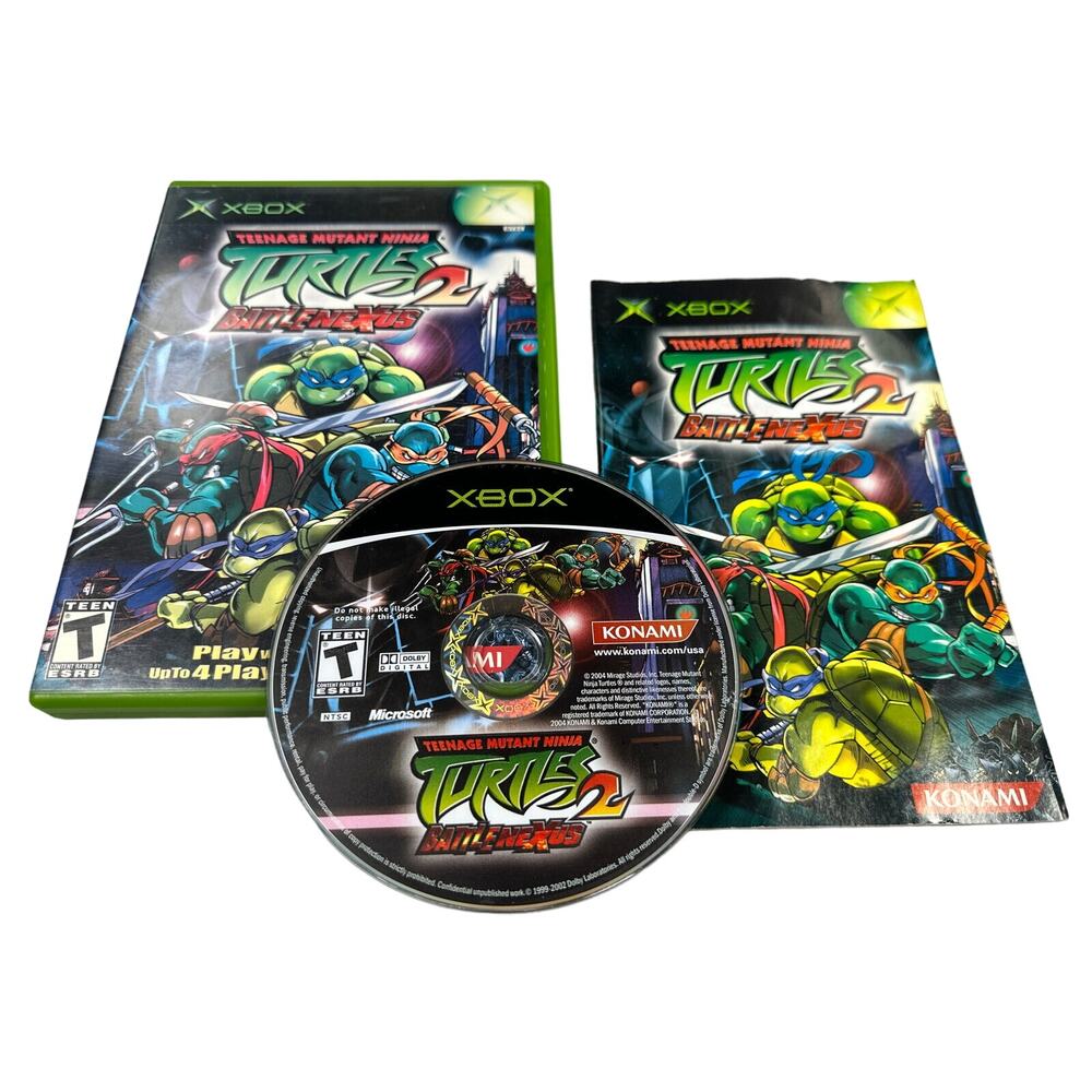 Teenage Mutant Ninja Turtles 2: BattleNexus (Microsoft Xbox, 2004) CIB, Tested